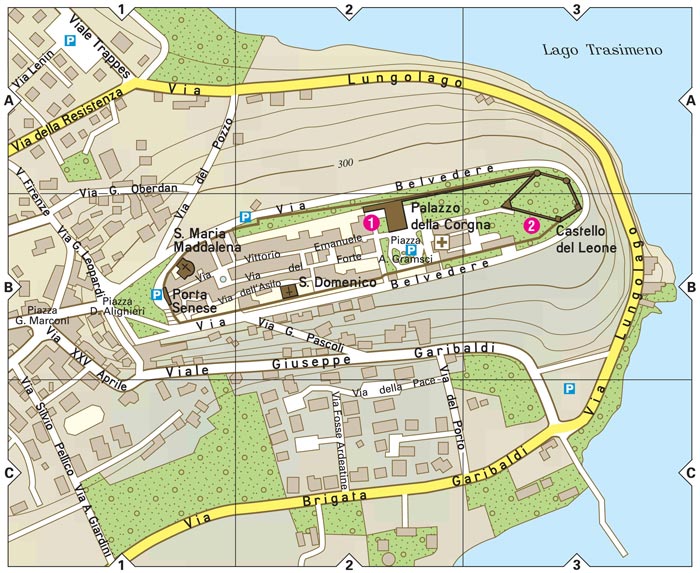 Castiglione del Lago map of the old town